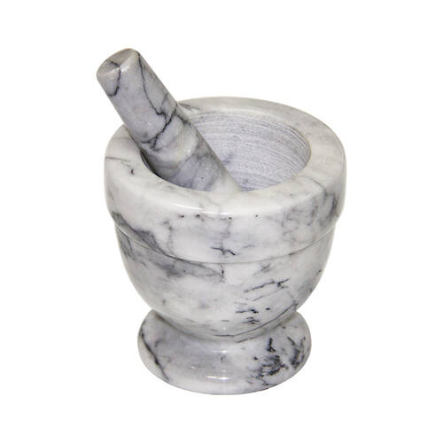 2pc Integra Kitchen Marble Mortar & Pestle Set 10cm - Grey