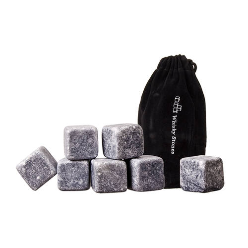 9pc Bartender Whisky Cooling Rocks Set w/ Velvet Pouch