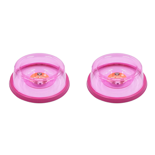 2PK Dudley's World Of Pets Non Slip Pet Bowl Assorted 