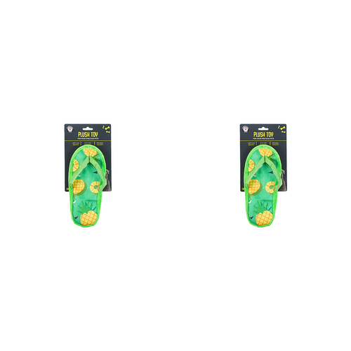2PK Dudley's World Of Pets Plush Flip Flop Toy Assorted