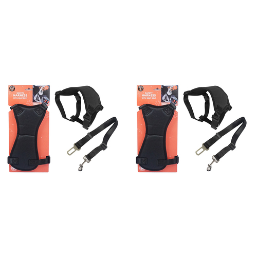 2PK Dudley's World Of Pets Large Safety Harness W Seat Belt