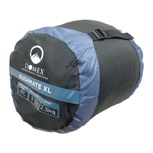 Domex Bushmate XL -5c Synthetic Fill Sleeping Bag Right Hand Zip Steel Blue