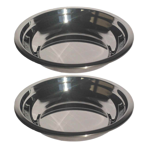 2PK Domex Stainless Steel Outdoor Camping Plate 20cm Medium