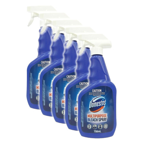 5PK Domestos Multipurpose Spray Bleach 750ml