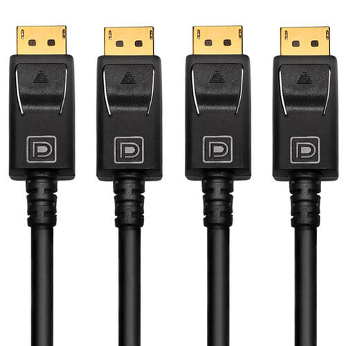 2PK Cruxtec 1m DP 1.4 8K Displayport Male to Male Cable - Black