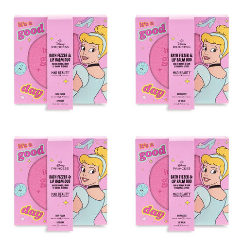 4PK Disney Princess Express Yourself Bath Fizzer & Lip Balm Set Cinderella 10ml