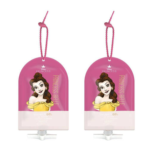 2PK Disney Pure Princess Scented Shower Gel Body Soap Belle 200ml Dark Fruits