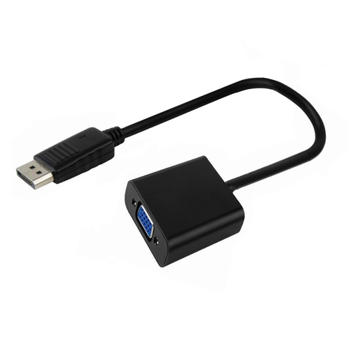 DisplayPort To VGA Adapter Cable 15cm Male To Female Black