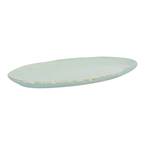 NF Living Oval Plate 37x18 Ceramic Natural Finish Stoneware Dinnerware Blue
