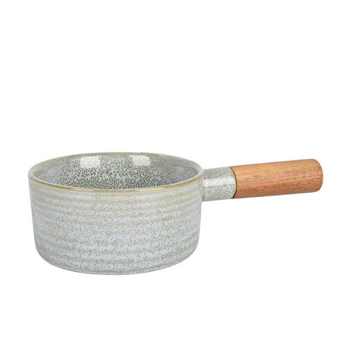 NF Living Handled Bowl 28x15.5x7 Ceramic Durable Stoneware Serveware Green