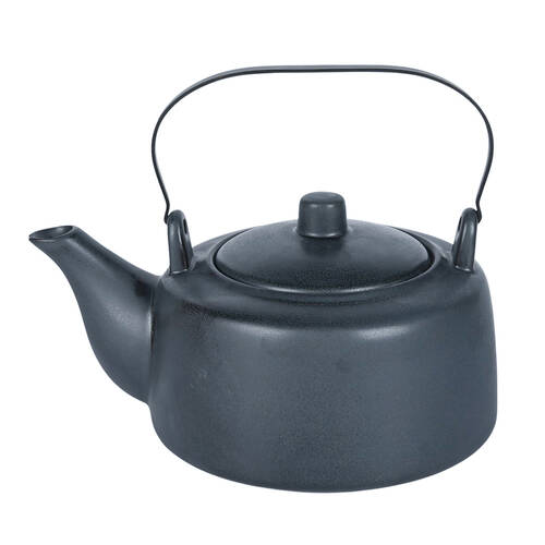 NF Living Infusio 1200ml Teapot Stoneware Modern Design Kitchenware Charcoal