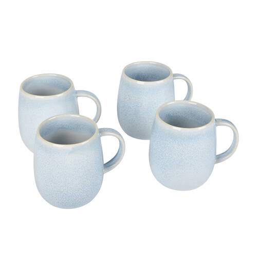 4pc NF Living Snug Mug 350ml Capacity Ceramic Mugs Stoneware Dinnerware SkyBlue