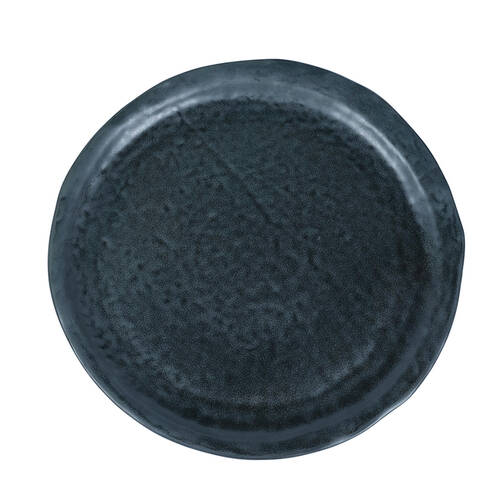 NF Living Cirqua Round Plate 36x3.2 Reactive Glaze Stoneware Dinnerware Charcoal