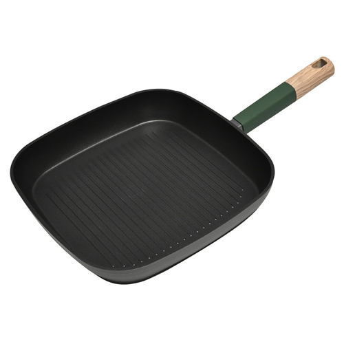 Classica 28cm Natura Diecast Aluminium Grill Pan Diamond Stone - Black
