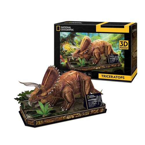 44pc National Geographic Triceratops 3D Puzzle 8+