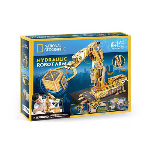 National Geographic Hydraulic Robot Arm Kids/Childrens 3D Puzzle 8y+