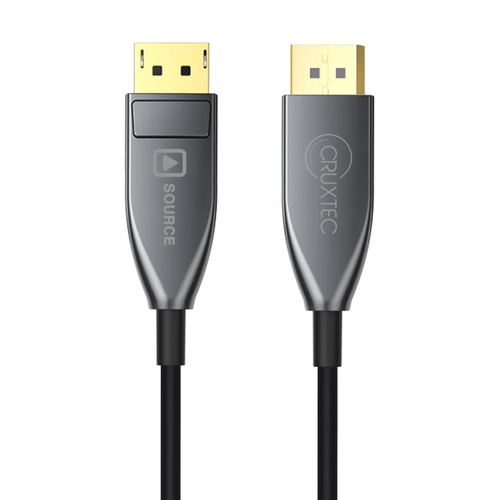 Cruxtec DisplayPort 1.4 8K Active Optical Male 30m 32.4Gbps - Black