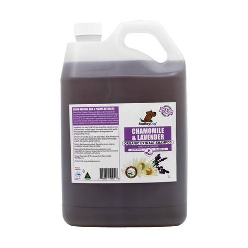 Smiley Dog Pet Grooming Cleaning Conditioner Bottle 5L Chamomile & Lavender