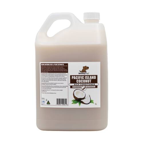 Smiley Dog Pet Grooming Cleaning Conditioner Bottle 5L Pacific Island Coconut