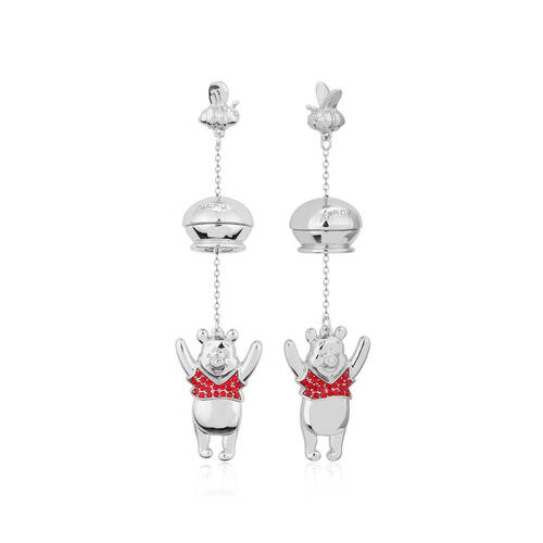 Couture Kingdom Disney Winnie The Pooh Honey Pot Drop Earrings Silver