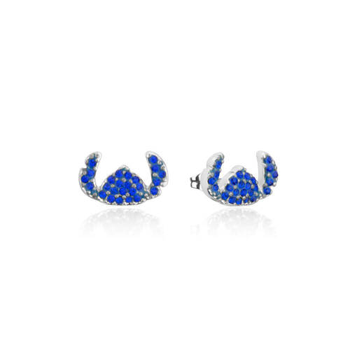Couture Kingdom Disney Lilo and Stitch Crystal Silhouette Stud Earrings Silver