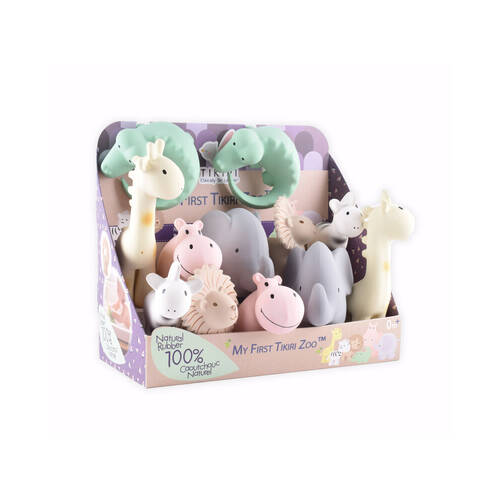 12pc Tikiri My 1st Zoo Animals 96000 Baby Teether Toy 26x26.5cm 0m+