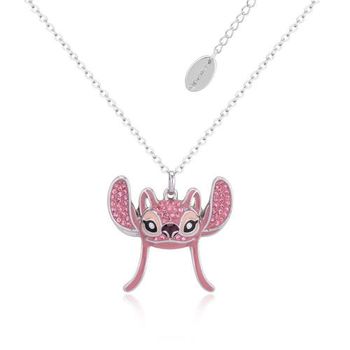 Couture Kingdom Disney Lilo and Stitch Crystal Angel Necklace 52cm Silver