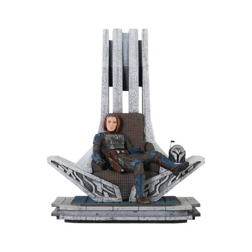  Star Wars Mandalorian Bo-Katan on Throne Statue