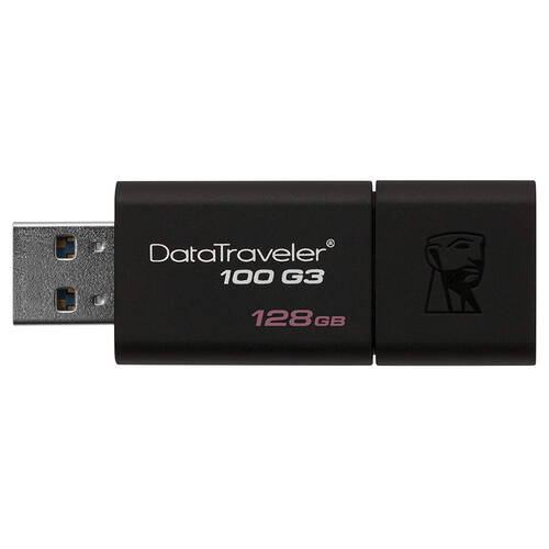 Kingston 128GB DataTraveler USB 3.0 Flash Drive - Black