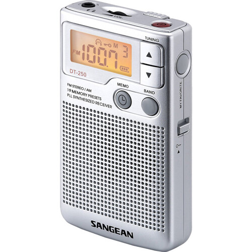 Pocket Radio With Speaker Earphones Beltclip  Sangean