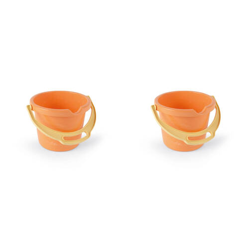 2PK Dantoy Recycled Plastic Bucket w/ Lip Sandpit Toy - Pastel Orange 2y+