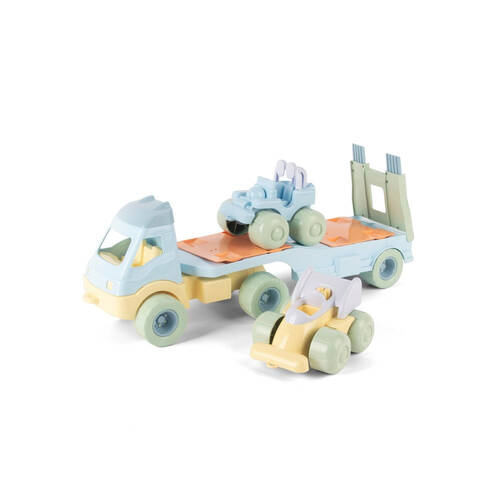 3pc Dantoy Recycled Plastic Tow Truck Toy - Pastel 2y+
