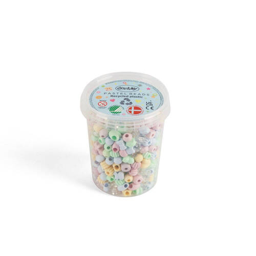 520pc Dantoy Recycled Plastic Beads Large - Pastel 3y+