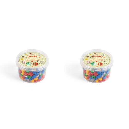 2x 280pc Dantoy Classic Plastic Tivoli Beads Small Jewelry Making 3y+