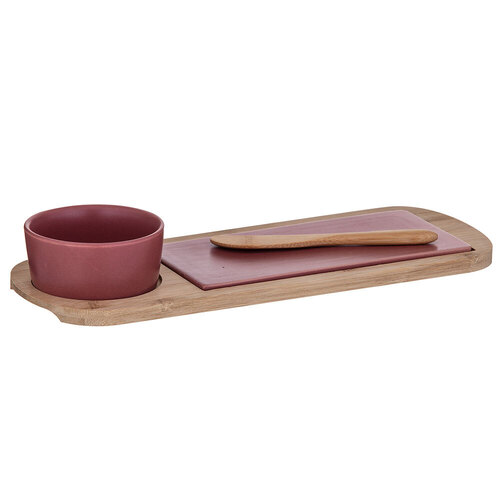 3pc Davis & Waddell Taste Serving Set - Maroon