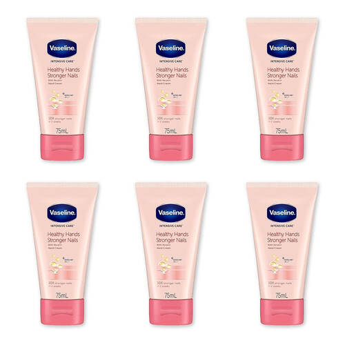 6PK Vaseline Moisturising Hand and Nail Care Cream Lotion For Dry Skin 75ml