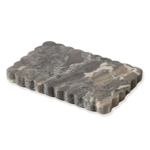 Pilbeam Living 15cm Levanto Rectangular Marble Deco Tray - Grey