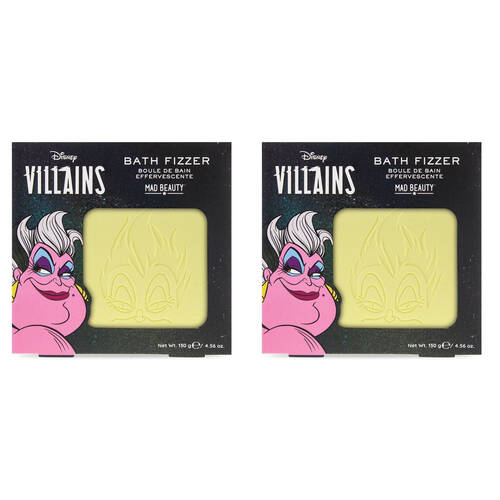 2PK Disney Pop Villains Ursula Creamy Coconut Scented Bath Fizzer 130g Yellow