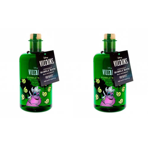 2PK Disney Pop Villains Ursula Scented Potion Bottle Bubble Bath 400ml Coconut