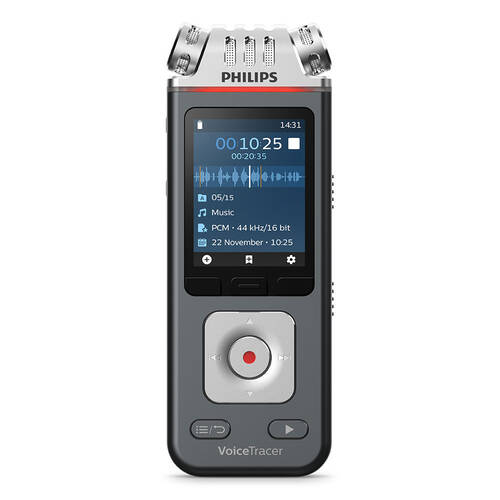 Philips VoiceTracer Audio Recorder for Music/Lectures w/ 3 Mics