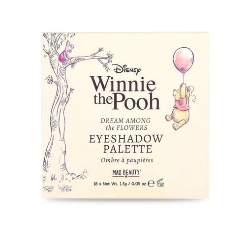 16pc Disney Winnie The Pooh Pigmented Eyeshadow Makeup Palette Multicoloured