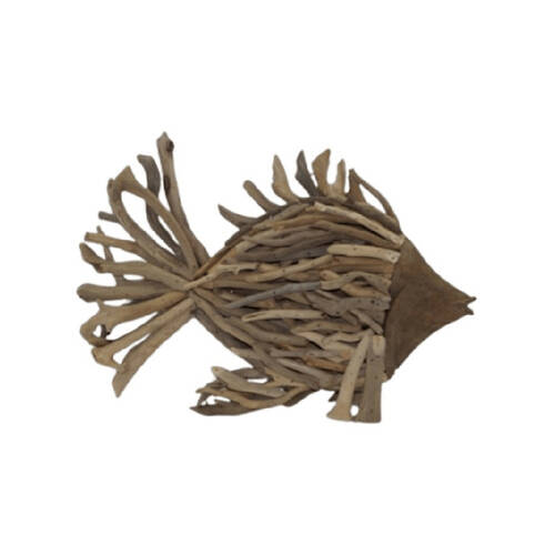 Darlin Handmade Driftwood Curly Tail Fish Home Table Decor 25x32.5cm
