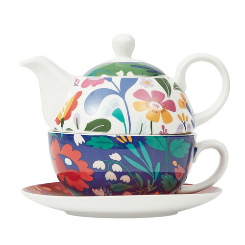3pc Cooper & Co. Tea For One 350ml Teapot Cup & Saucer Set Polish