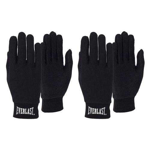 2x Everlast Cotton Boxing Glove Liners Size L/Xl Black