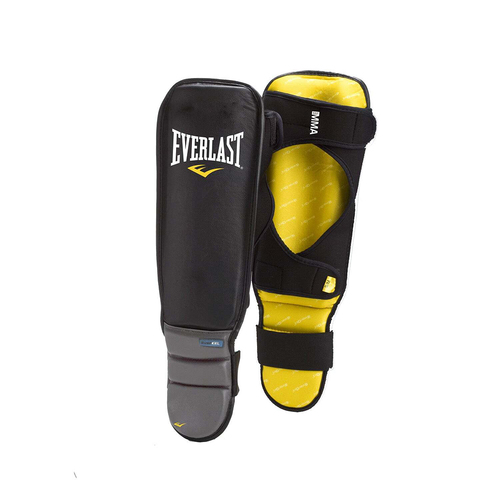 Everlast MMA Boxing Training Gel Shin Guards Size S/M Black