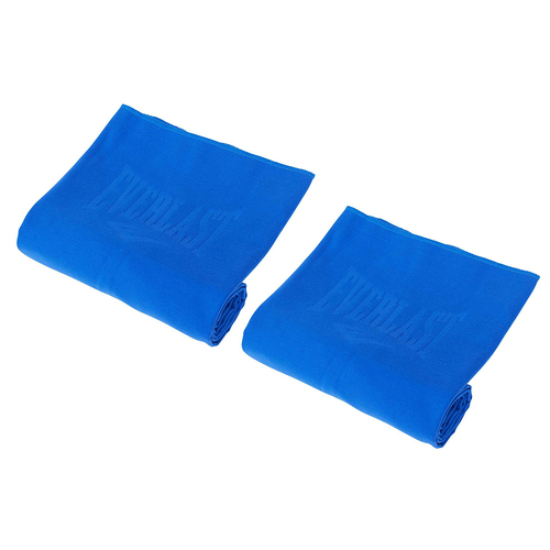 2x Everlast Quick Dry Towel Workout Weight Lifting/Exercise Blue