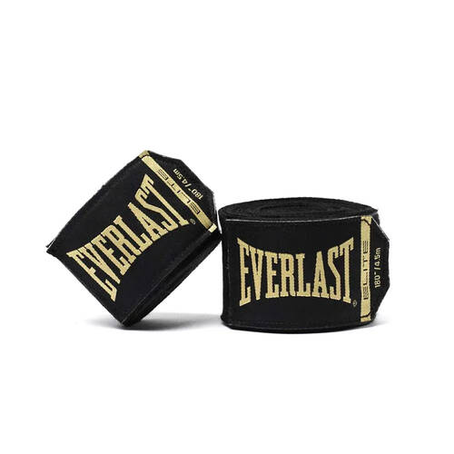 Everlast Elite 180in Hand Wraps 1 Pair For Boxing Black
