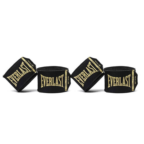2PK Everlast Elite 180in Hand Wraps 1 Pair For Boxing Black