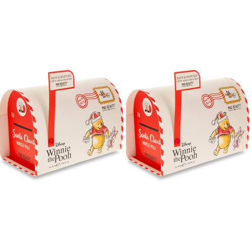 2PK Disney Winnie The Pooh Festive Scented Bath & Body Set 150ml Honey