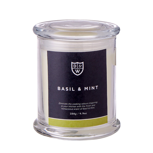 Davis & Waddell Taste Basil & Mint Scented Candle Clear 9x11cm